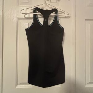Ivivva Black Tank Top with Blue Accents